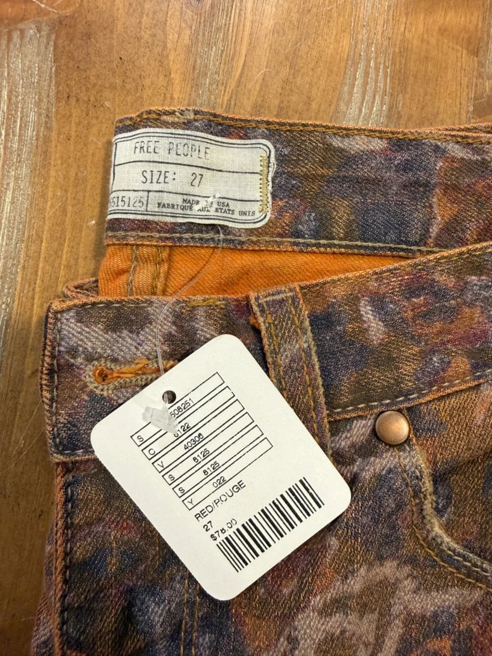 Free People Tribal Print Skinny Pants Women’s Size 27 NWT Boho Festival Cotton